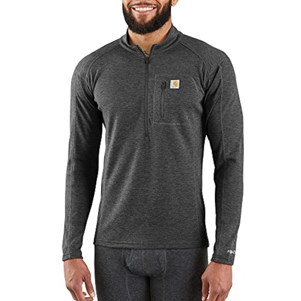 Midweight Quarter-Zip Base Layer Top Temperature-… - image 4